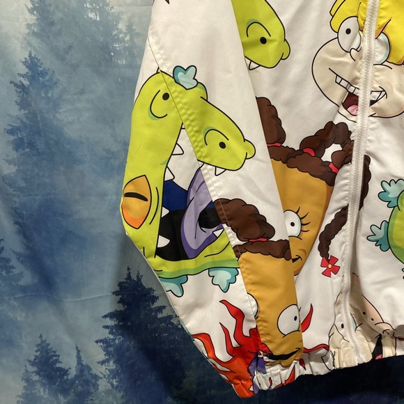 MEMBERS ONLY NICKELODEON RUGRATS -‎ Men's White Lined Hoodie Jacket - Size Small - Picture 3 of 7